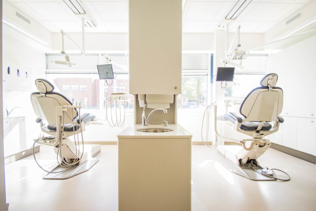a view of two dental chairs as a reminder of dental externships